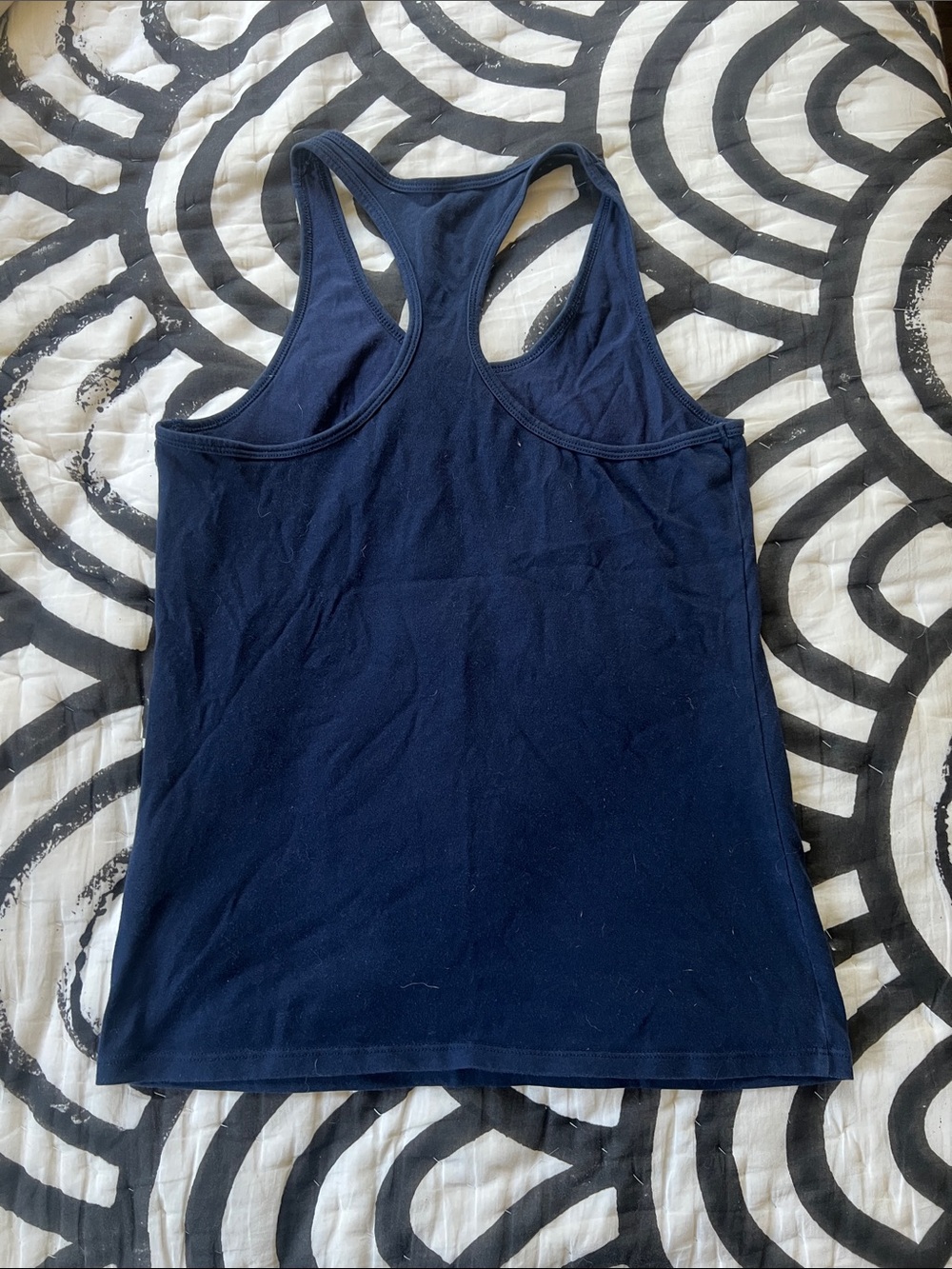 Nike Navy Racerback Tank Top with Blue Script - Picture 4 of 4